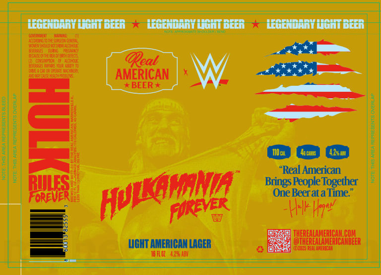 2025 Real American Beer Hulkamania Forever 16-oz Cans