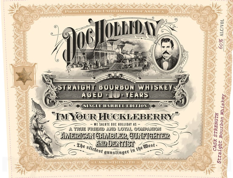 2025 WOrld Whiskey Society Doc Holiday I'm Your Huckleberry 750ml Bottles