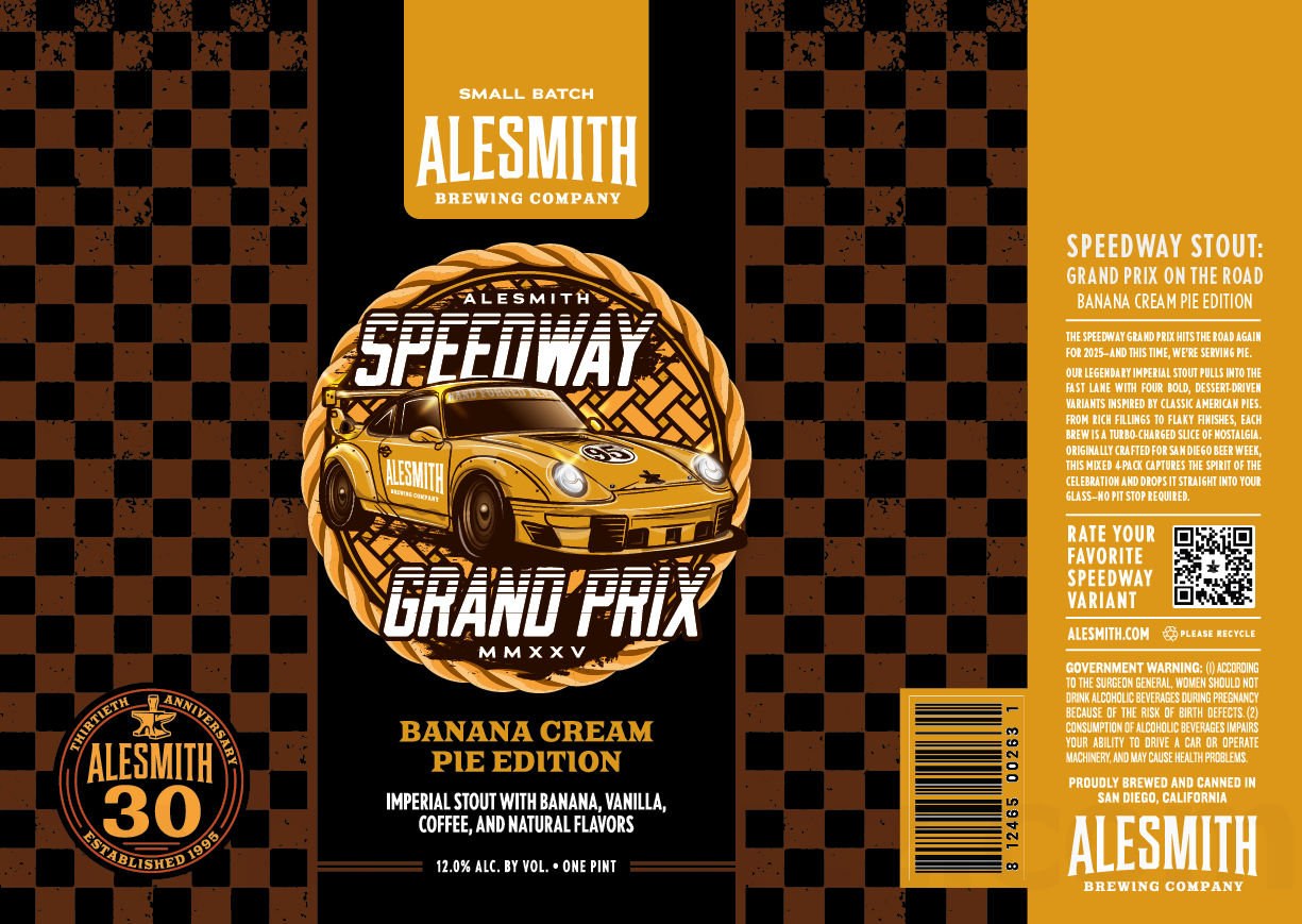 2025 AleSmith Speedway Stout Banana Cream Pie Edition 16-oz Cans