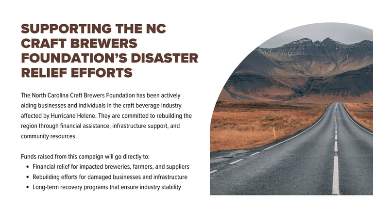 North Carolina Craft Brewers Foundation Hurrican Helene Fund Raiser