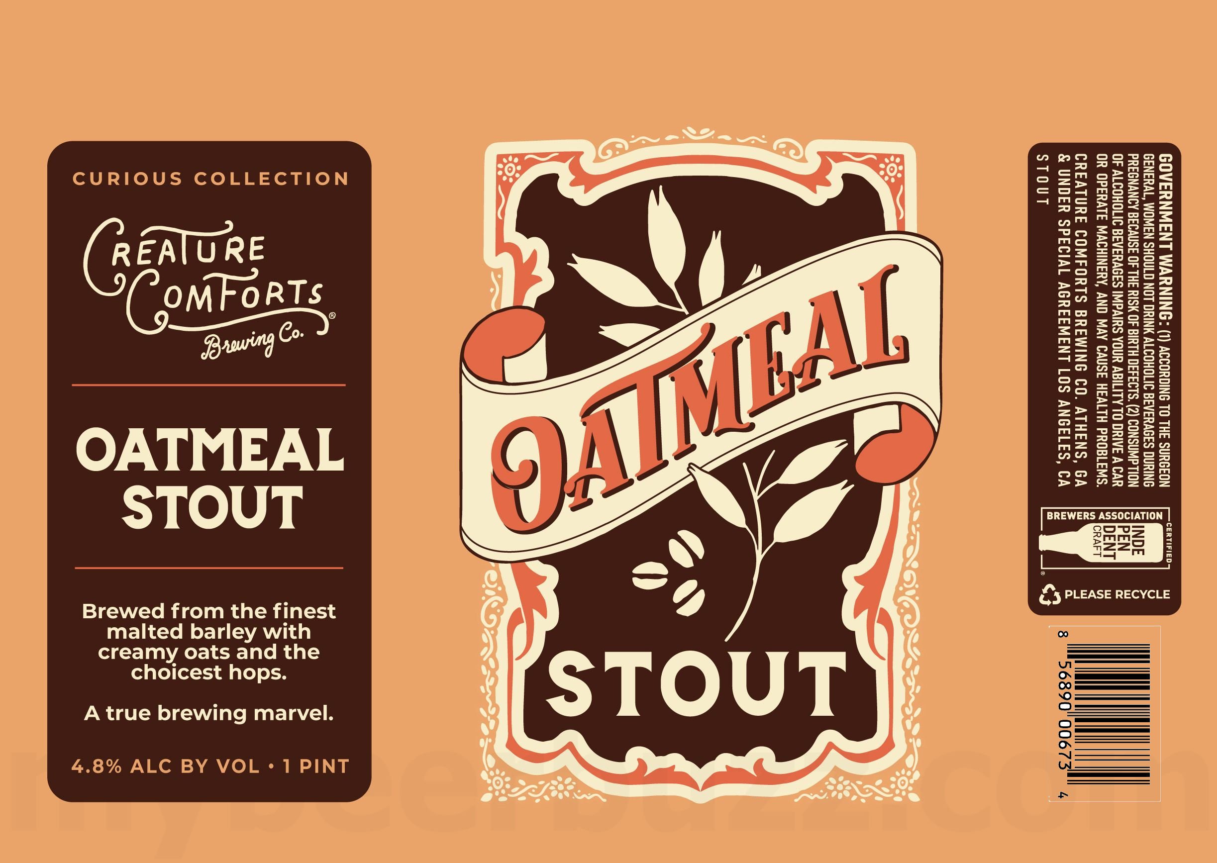 2025 Creature Comforts Oatmeal Stout 16-oz Cans