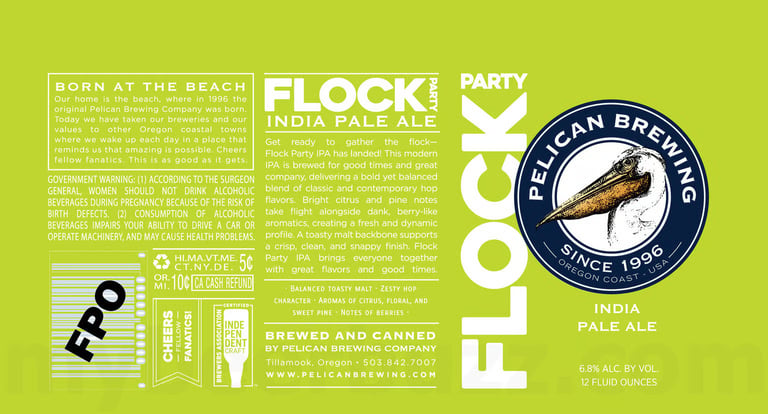 2025 Pelican Brewing Flock Party IPA 12-oz Cans
