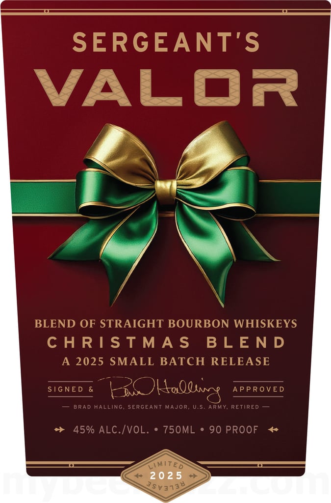 Brad Halling American Whiskey Sergeant’s Valor Christmas Blend 2025 Small Batch Release