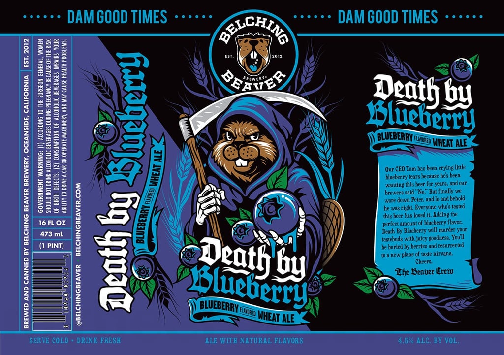 Belching Beaver Adding Death By Blueberry Cans