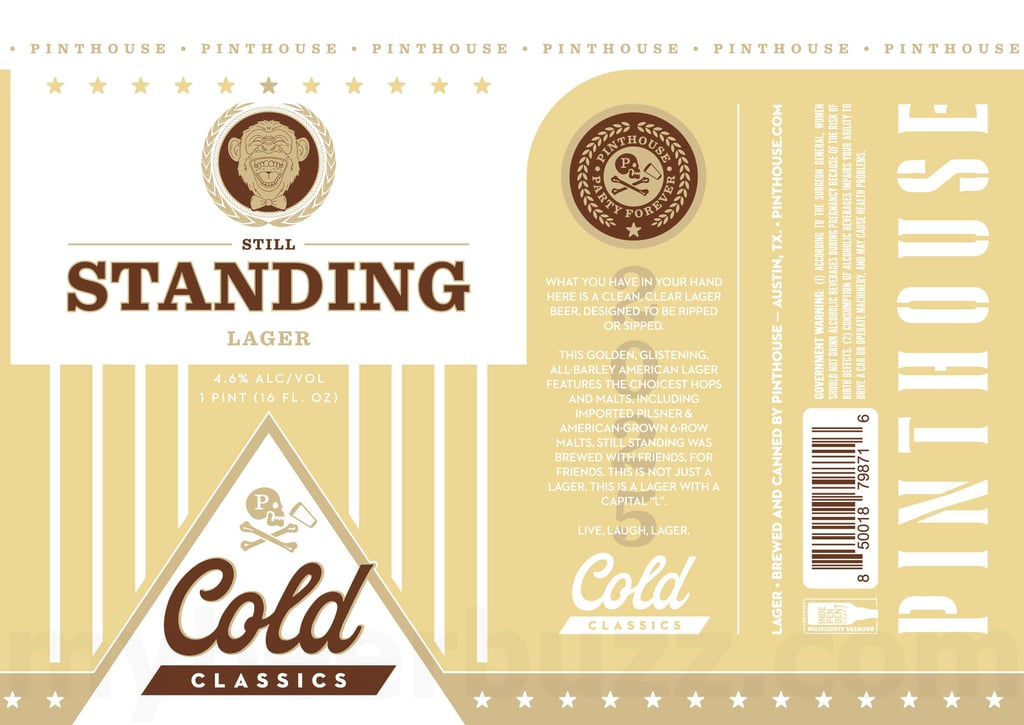 Pinthouse Working On Cold Classics Still Standing Lager