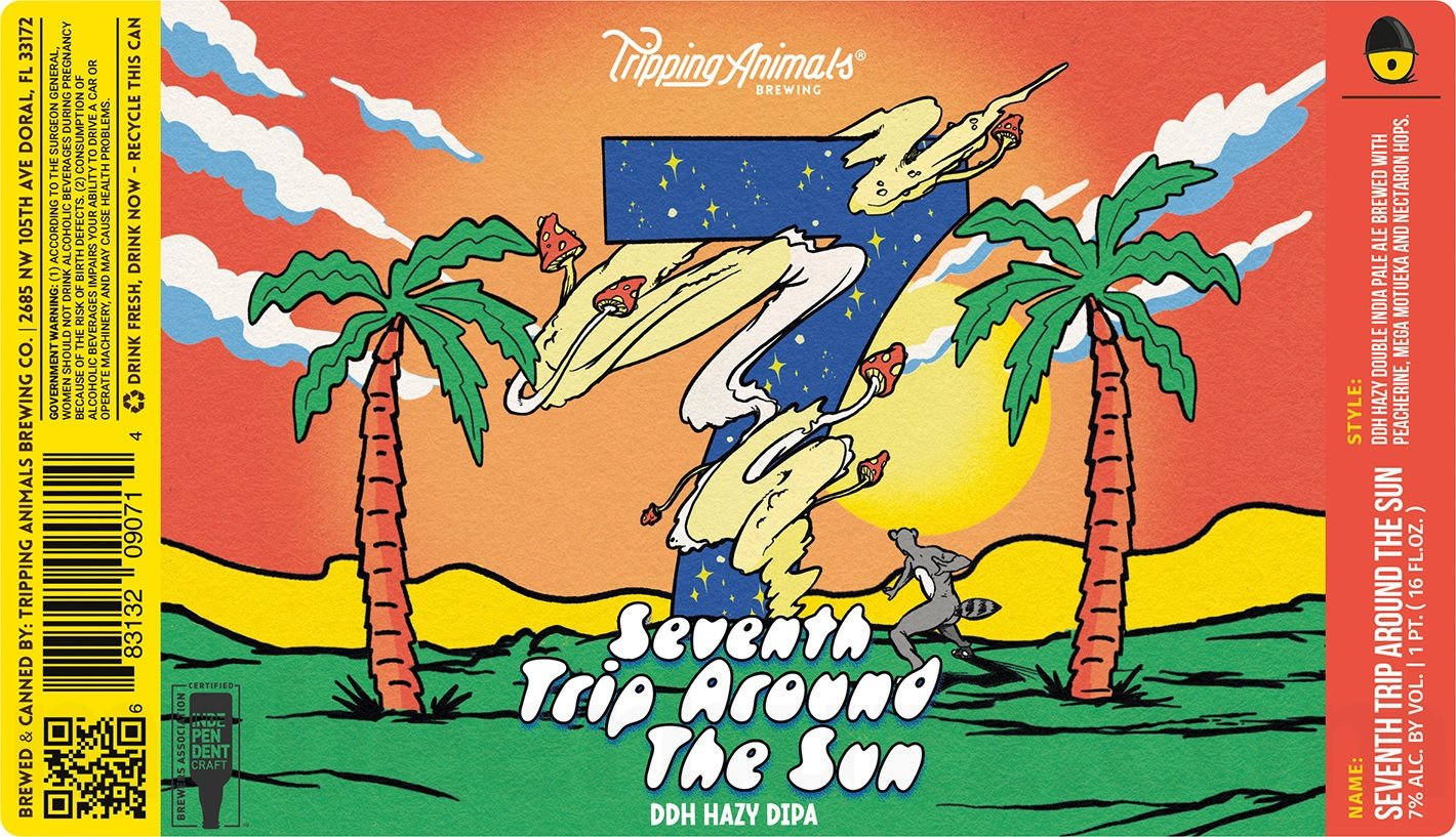 2025 Tripping Animals Seventh Trip Around The Sun 16-oz Cans
