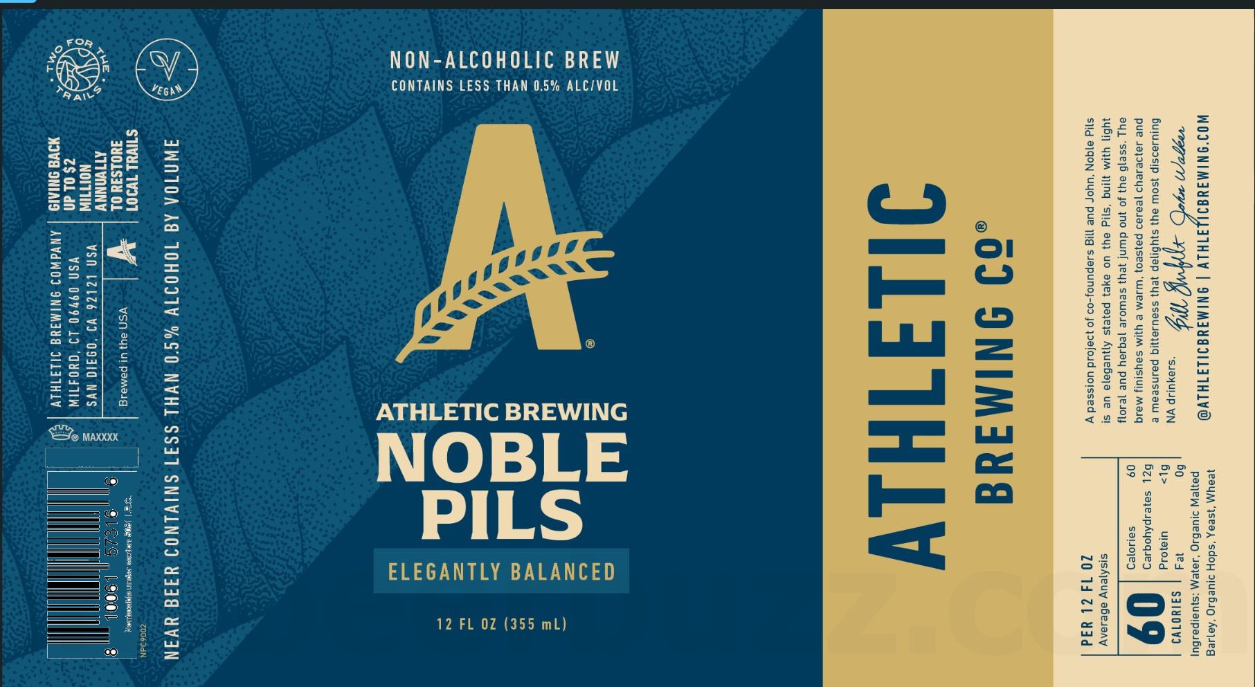 2026 Athletic Brewing Noble Pils 12-oz Cans