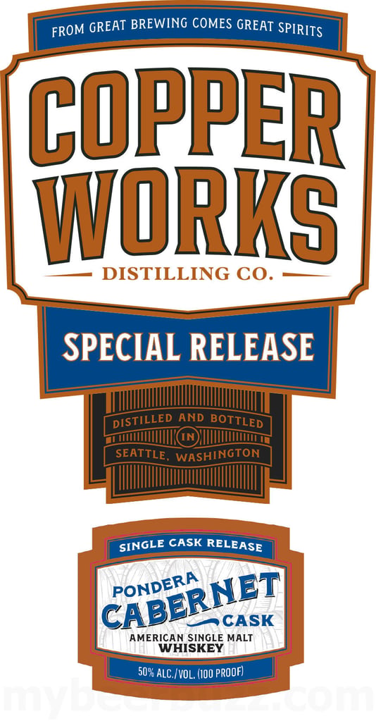 Copperworks Distilling Pondera Cabernet Cask Bar Gosse Cask 37-2 Special Release American Single Malt Whiskey