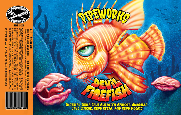 2025 Pipeworks Brewing Devil Firefish 16-oz Cans