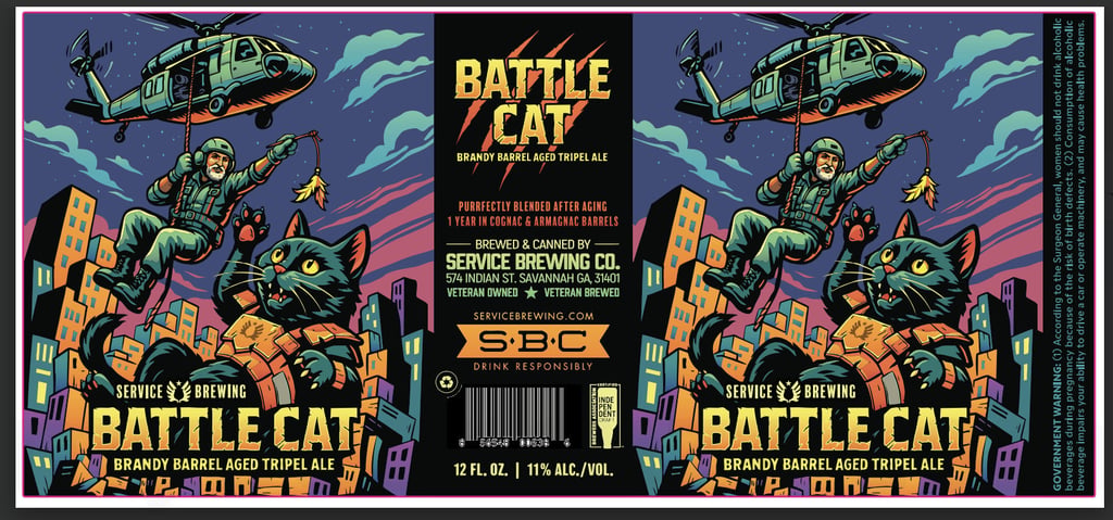 Service Brewing Adding Battle Cat Cans