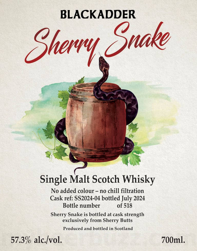 2025 Blackaddr Sherry Snake 700ml Bottles