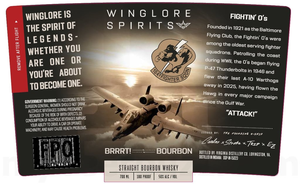 The Virginia Distillery Wingalore Spirits BRRRRT! Bourbon FIghtin’ O’s