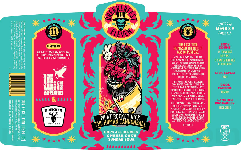Drekker Brewing Adding Drekkerfest Eleven Collaborations: Meat Rocket Rick