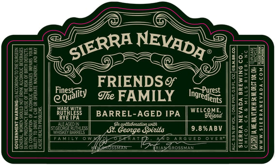 2025 Sierra Nevada Friends Of The Family Barrel-Aged IPA 16.9-oz Bottles