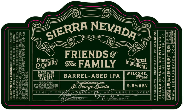 2025 Sierra Nevada Friends Of The Family Barrel-Aged IPA 16.9-oz Bottles