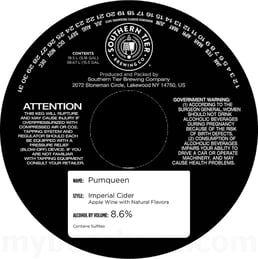 Southern Tier Brewing Working On Pumqueen Imperial Cider