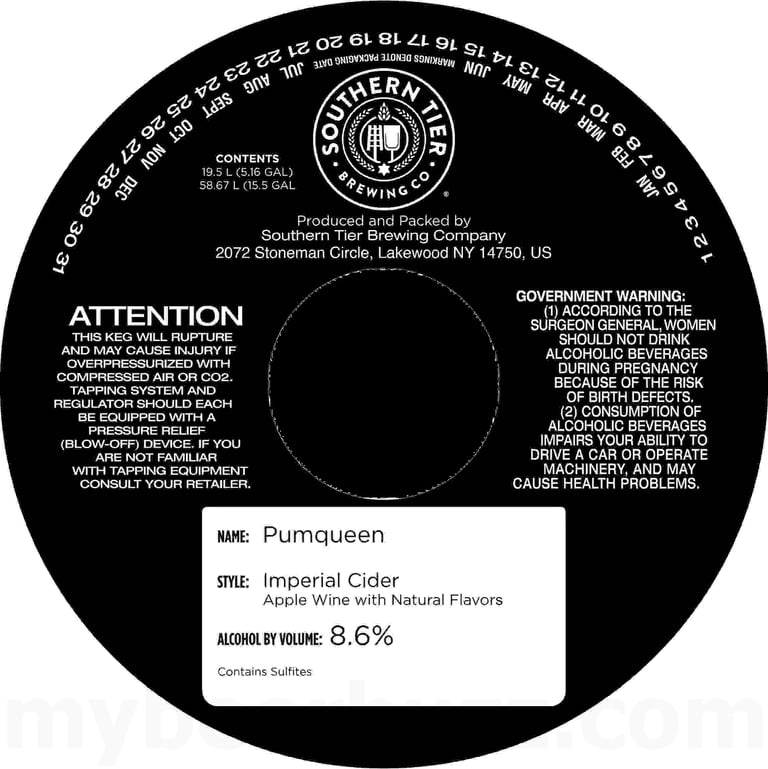 2025 Southern Tier Brewing Pumqueen Kegs