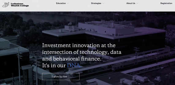 Lodestone Wealth College website homepage