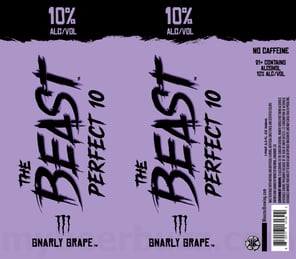 Monster Brewing Adding The Beast Perfect 10 Gnarly Grape, Mean Green, Scary Berries, Apple Attack, Mango Mania & Tiki Terror, Killer Sunrise, White Haze & Peach Perfect