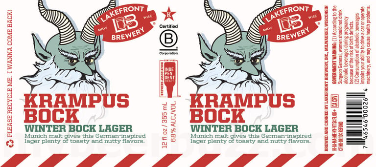 2025 Lakefront Brewery Krampus Bock 12-oz Cans