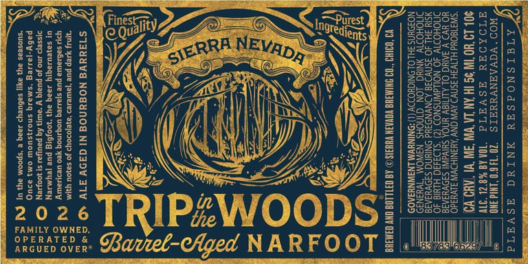 2025 Sierra Nevada Trip Imn The Woods Barrel-Aged Narfoot 16.9-oz Bottles