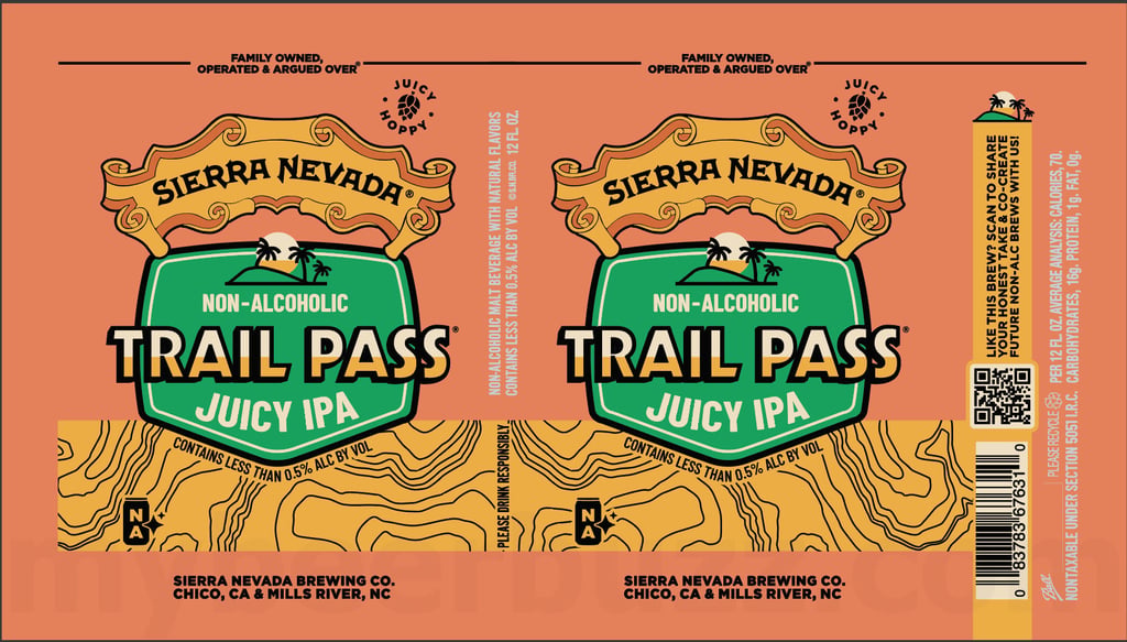 Sierra Nevada Adding Non-Alcoholic Trail Pass Juicy IPA
