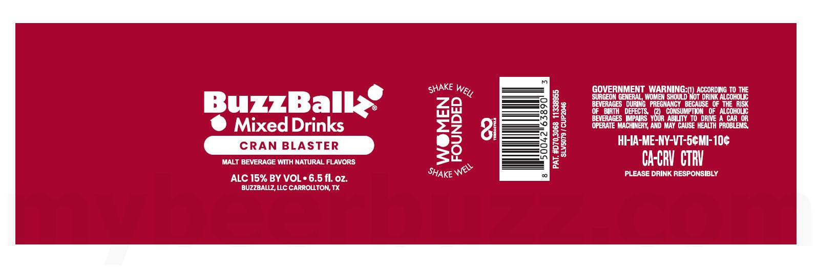 2026 BuzzBallz Cran Blaster 6.5-oz Ballz