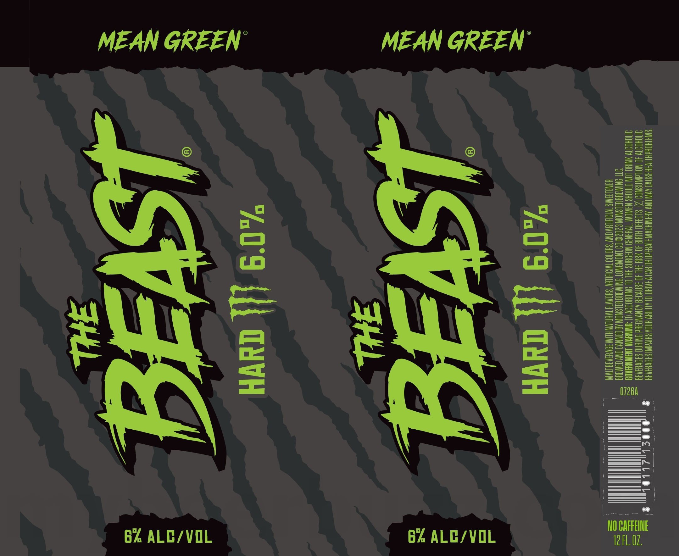 2026 Monster Brewing The Beast Mean Green 12-o Cans