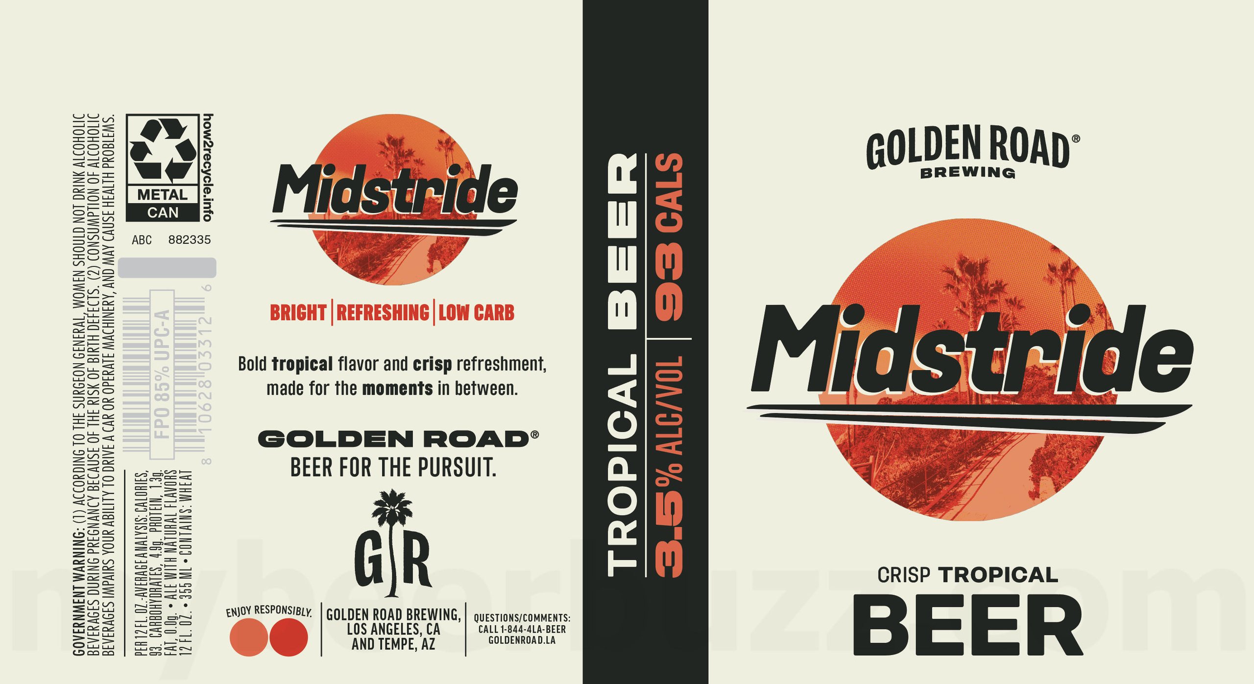 Golden Road Mango Cart Más! 19.2-oz Cans / Plot Twist / Midstride 9 Golden Road Midstride