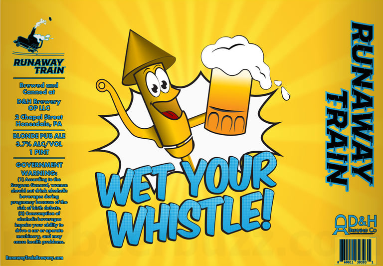 2025 Runaway Train Brewery Wet Your Whistle! 16-oz Cans