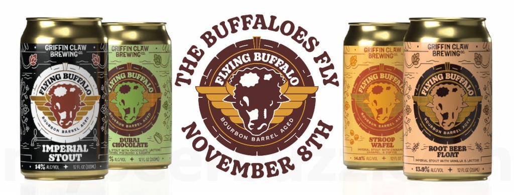Griffin Claw Releasing Flying Buffalo Bourbon Barrel Stout 8 Nov 2025