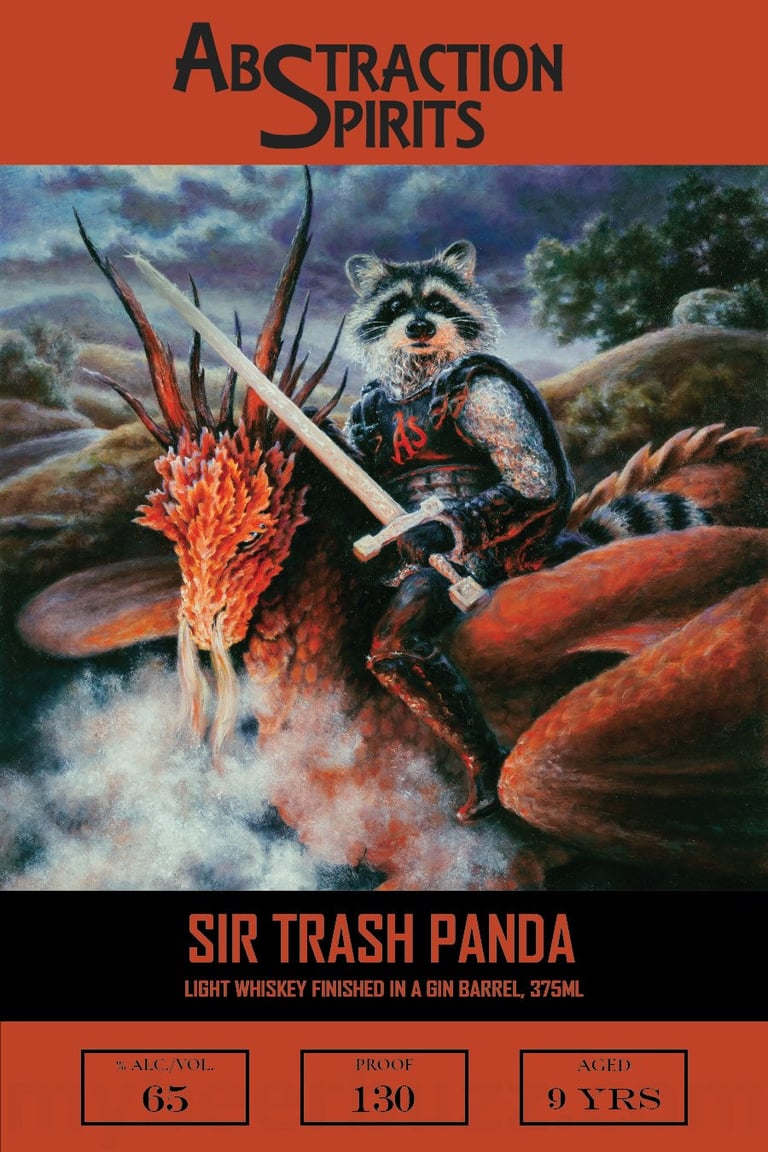 2025 Whiskey Thief Abstraction Spirits Sir Trash Panda 375ml Bottles