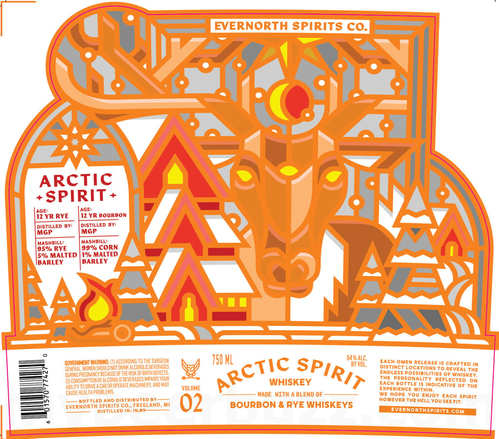 EverNorth Spirits Arctic Spirit 12 Year Bourbon & 12 Year Rye Whiskey Blend Volume 02