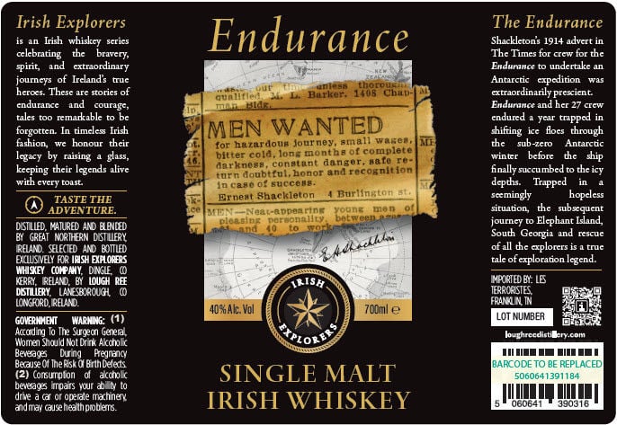 Irish Explorers Endurance Single Malt Irish Whiskey