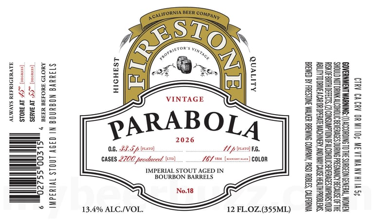 2026 Firestone Walker Parabola 12-oz Bottles