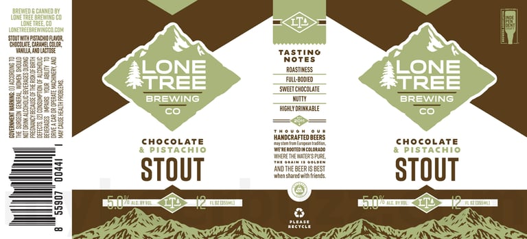 2025 Lone Tree Brewing Chocolate & Pistachio Stout 12-oz Cans