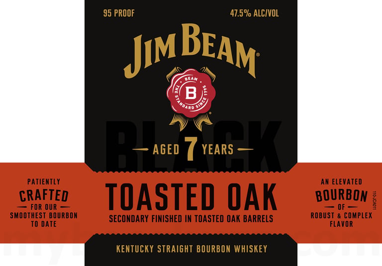 2025 Jim Beam Toasted Oak 7 Year Kentucky Straight Bourbon Whiskey 750ml Bottles