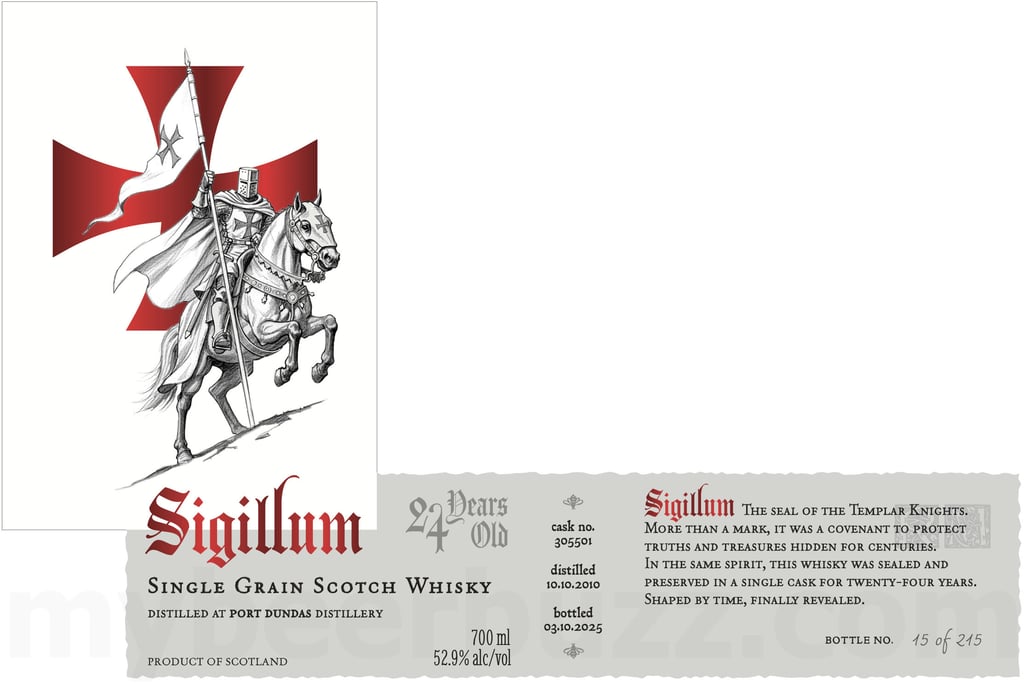 The Whiskey Lab Sigillum Port Dundas Distillery 24 Year Single Grain Scotch Whiskey
