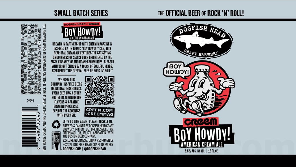 Dogfish Head & CREEM Magazine Team Up For Boy Howdy Cream Ale