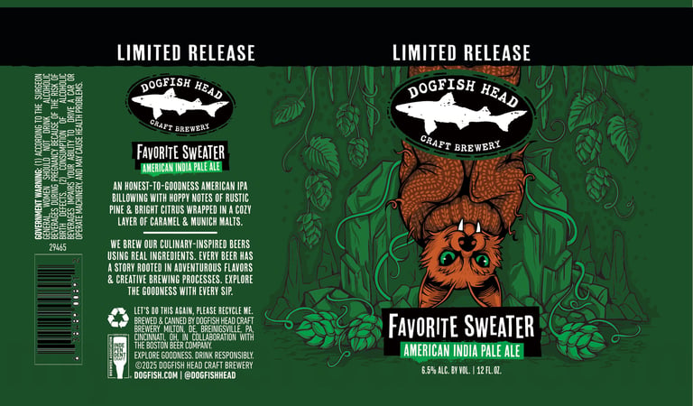 2026 Dogfish Head Favorite Sweater 12-oz Cans