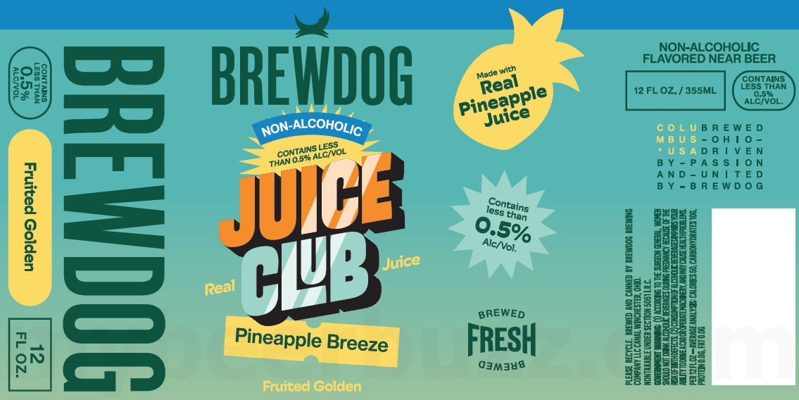 2026 BrewDog Juice Club Pineapple Breeze 12-oz Cans