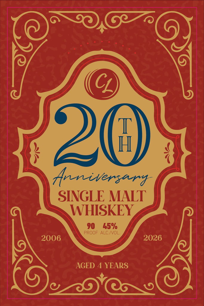 Captain Lawrence 20th Anniversary 4 Year Single Malt Whiskey