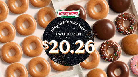 KRISPY KREME® Gives Fans Two Sweet Ways to Ring in the New Year, Dec. 30 through Jan. 1
