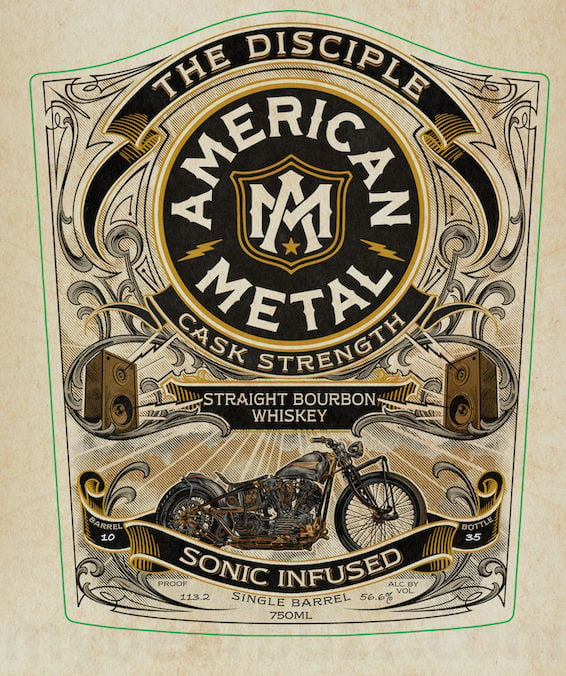 2025 Tennessee Distilling American Metal Straight Bourbon Whiskey The Disciple Cask Strength Sonic Infused Single Barrel 750ml Bottle