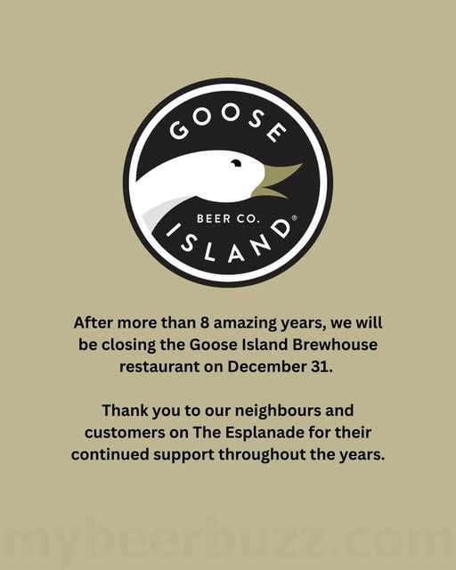 Goose Island Announces Closure Of Goose Island Brewhouse Restaurant Toronto 12/31