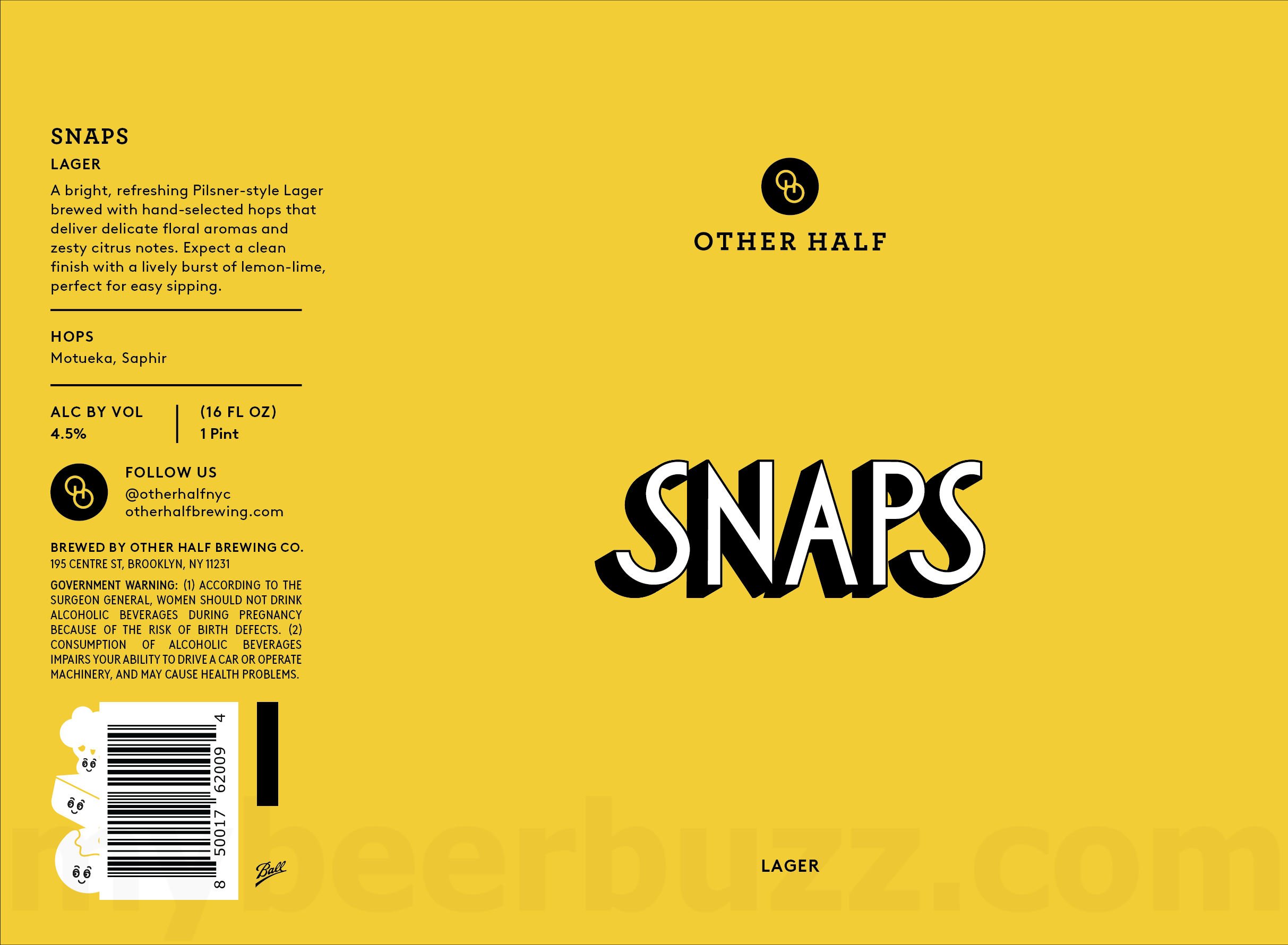 2026 Other Half Snaps 16-oz Cans