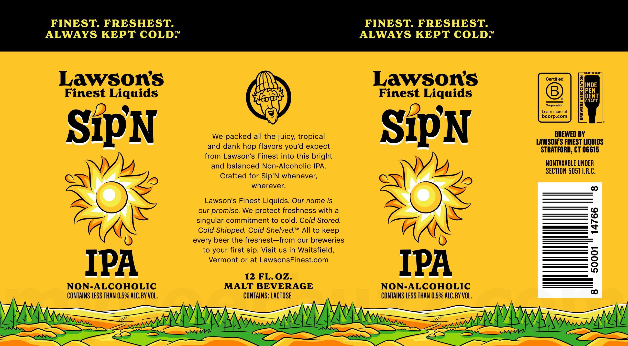 2026 Lawson's Sip'n Non-Alcoholic IPA 12-oz Cans