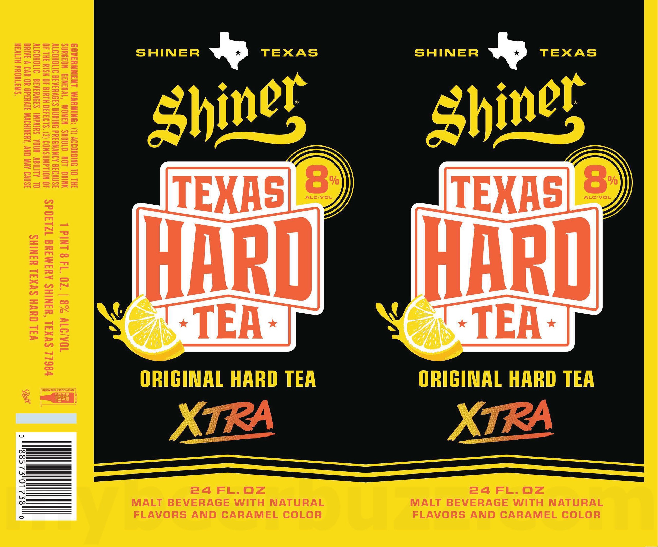 Shiner Adding Texas Hard Tea & Texas Hard Tea Xtra 24-oz Cans 10 Shiner Texas Hard Tea Xtra