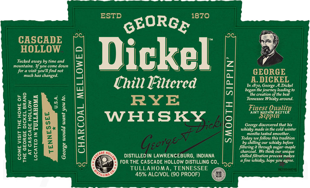 George Dickel Chill Filtered Rye Whiskey