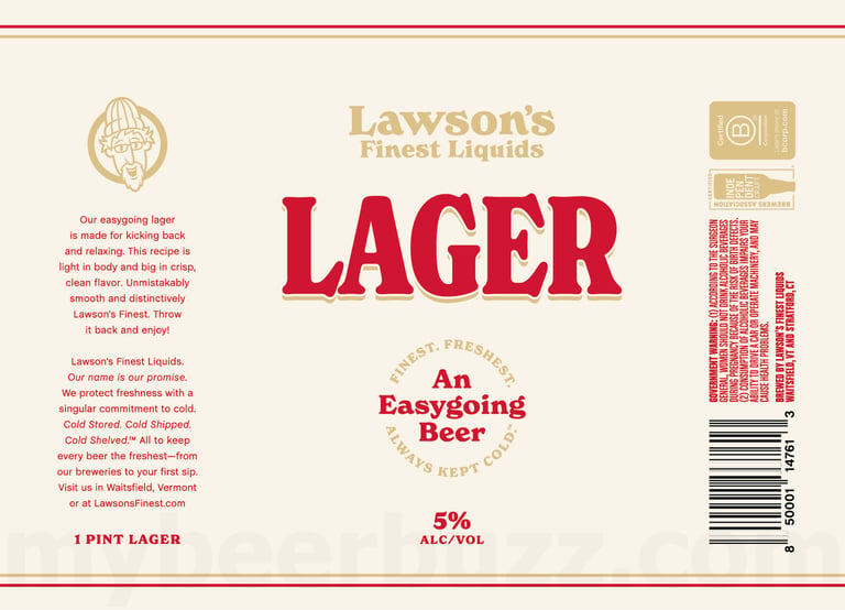 2025 Lawson's FInest Lager 16-oz Cans